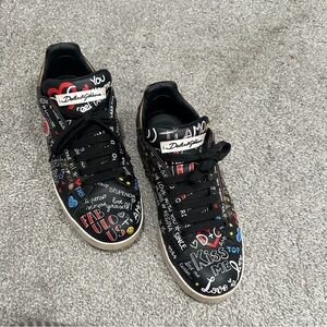 Dolce & Gabbana Multicolor Graffiti Sneakers